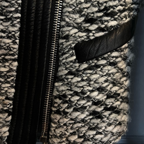 IRO Textured Tweed and Leather Jacket - Picture 5 of 6